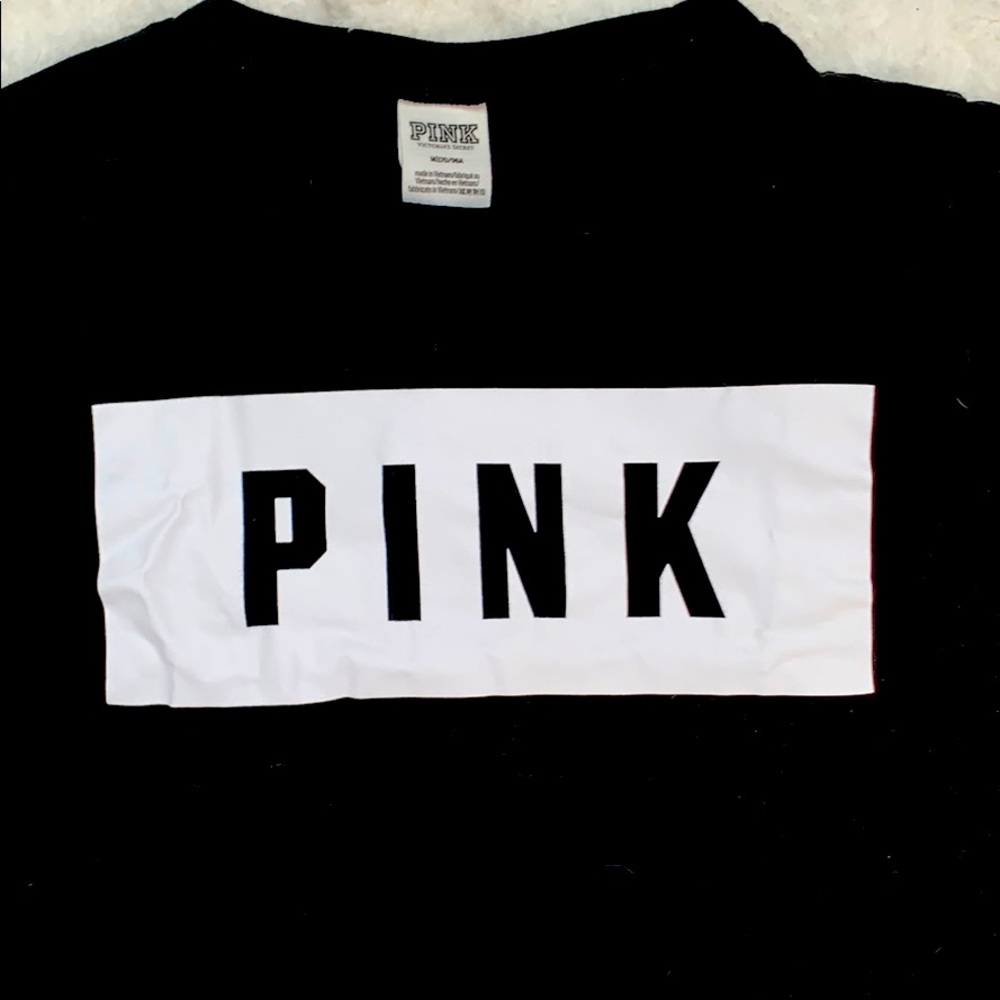 PINK black cotton top